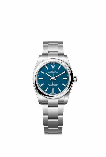 Rolex Oyster Perpetual 34 Stainless Steel / Med Blue 124200-0011 (M124200-0011)